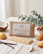 Fondant en barre parfumé Madeleine Gourmande L&E, cire végétale à casser en carrés